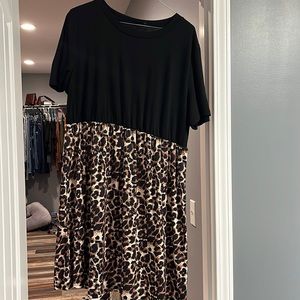 Shein curve leopard dress